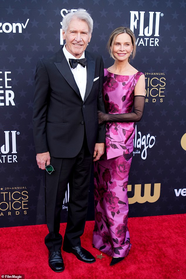 The revelation also comes after Harrison's wife of more than 21 years, Calista Flockhart, revealed that the secret to their long-lasting relationship is a lot of laughter; photographed in January