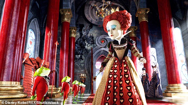 The character was also brought to life by Helena Bonham Carter in her then-partner Tim Burton's 2010 live-action version of Alice in Wonderland (pictured).