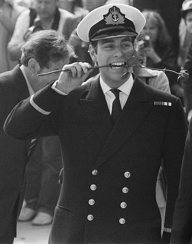 Prince Andrew, photographed in 1982, upon his return from the Falklands War, has denied all accusations made against him.
