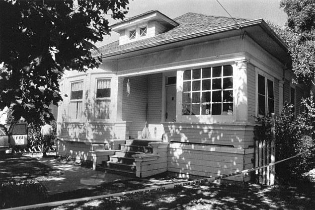 Klaas was enjoying a sleepover with two friends at his Petaluma, California home (pictured) when Davis snapped grabbing a knife.