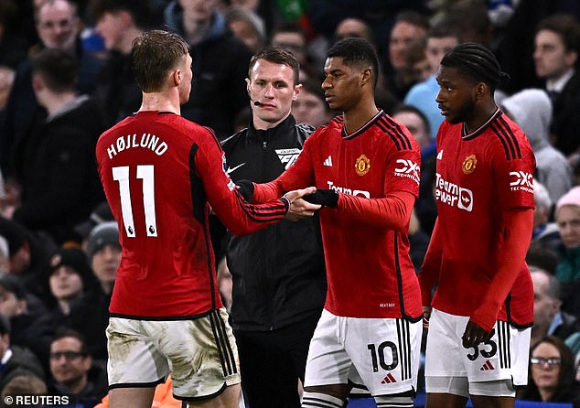 After coming on as a second-half substitute, Rashford was criticized for his 'pressing' at Stamford Bridge.