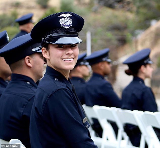 Los Angeles Police Officer Toni McBride in photos shared on her Facebook page