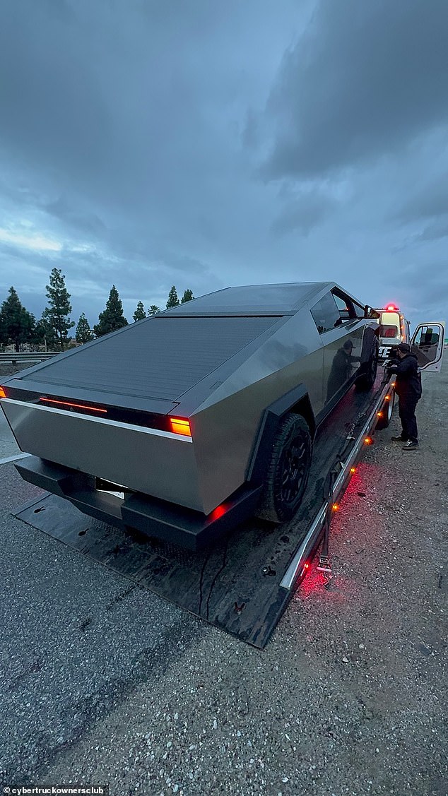Another California owner also had to have his Cybertruck towed after the center display started flashing red and displaying a steering error alert, and it happened on the same day he took delivery.