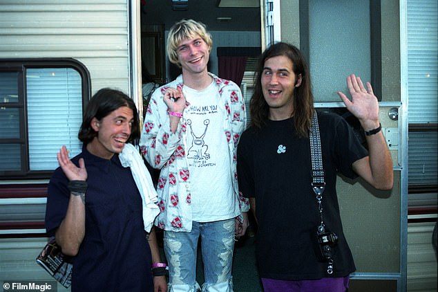 Dave Grohl, Kurt Cobain and Krist Novoselic of Nirvana