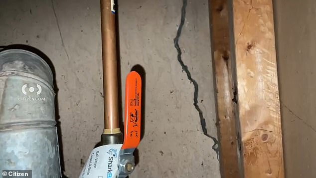 A New Yorker shared an image of a crack left by the earthquake in his wall