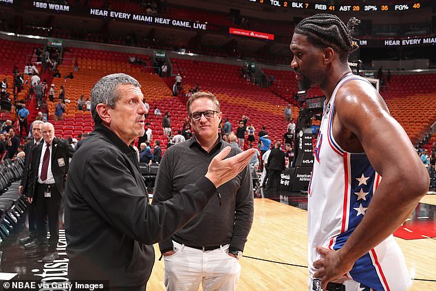 Steiner spoke to Embiid about the NBA player's love for Formula 1 after the game