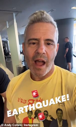 Talk show host Andy Cohen posted a video from inside the gym in which he shared: 