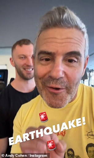 Talk show host Andy Cohen posted a video from inside the gym in which he shared: 