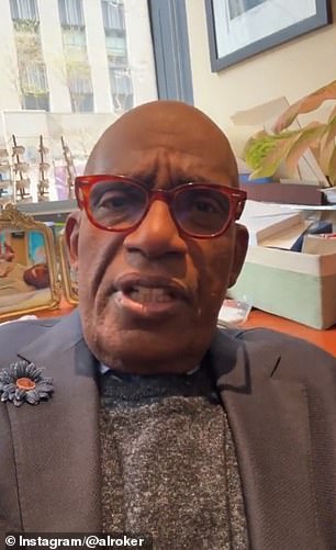 Elsewhere, Today's Al Roker shared a view from inside his Manhattan office as he spoke: 