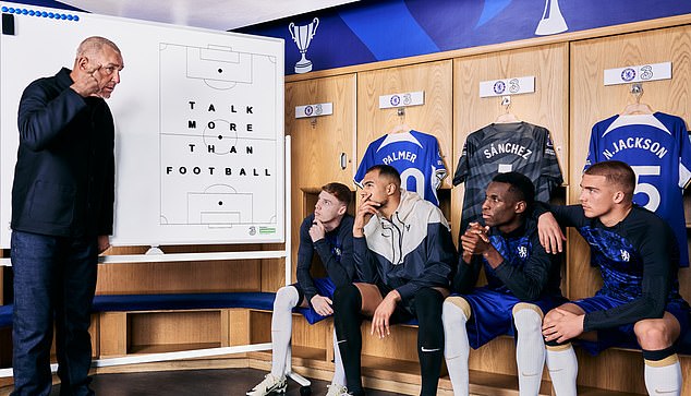Jones offered advice to four Chelsea players as part of a campaign with the Samaritans