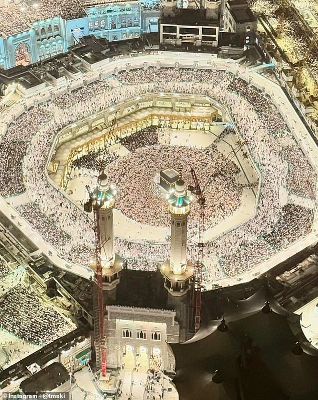 This aerial photo of Masjid Al Haram, also known as the Grand Mosque of Mecca, shows how busy the holy site gets during the month of Ramadan.
