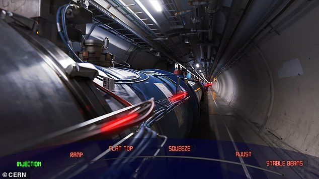 CERN researchers placed three proton beams at the Large Hadron Collider (LHC), shooting them down a 17-mile-long tunnel at nearly the speed of light to recreate what happened 13.8 billion years ago.