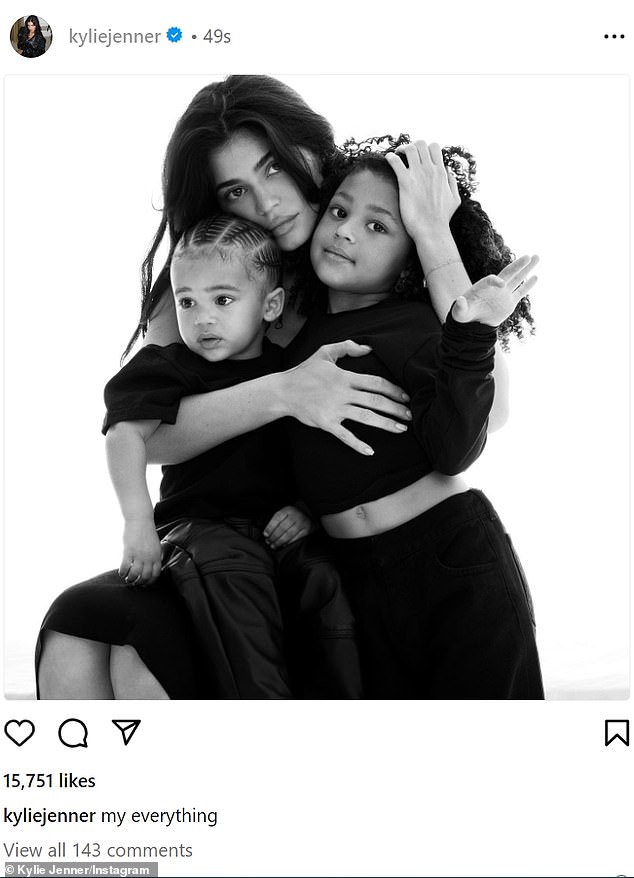Her daughter Stormi is one of two children she shares with her ex, rapper Travis Scott.  The former couple, who were in an on-off relationship for four years from 2017 to 2022, are also parents to two-year-old son Aire Webster.