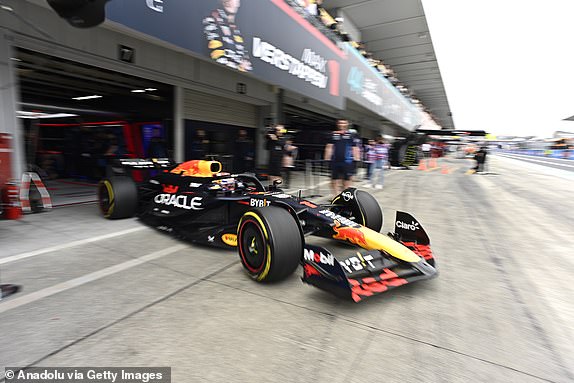 SUZUKA, JAPAN - APRIL 6: Max Verstappen of Oracle Red Bull Racing is seen in the pit lane during the final F1 Japanese Grand Prix free practice at Suzuka International Circuit on April 6, 2024 in Suzuka, Japan . (Photo by David Mareuil/Anadolu via Getty Images)