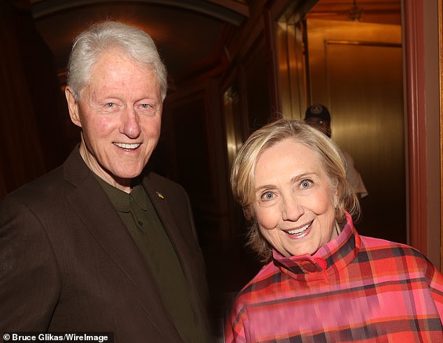 The incident took place as Hillary was leaving the Music Box Theater where she and her husband were watching a preview of the show 'Suffs' of which she is a producer.