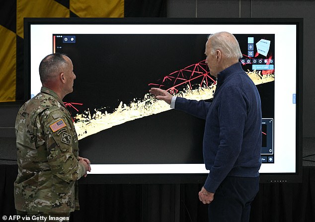 President Joe Biden receives an operational briefing on response and recovery efforts.