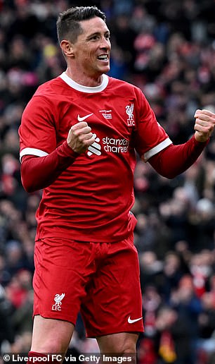 The Spaniard filled the Liverpool kit with muscle in a recent charity match