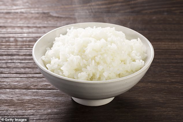 Steamed rice is a common accompaniment to the Japanese diet.