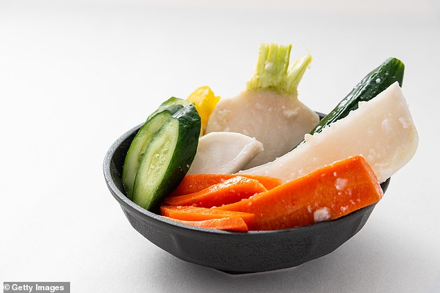 Japanese pickles are made with more salt than vinegar