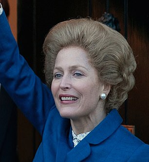 Gillian portrayed as Margaret Thatcher in The Crown