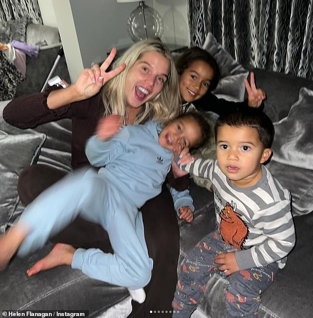 The actress shares children Matilda, eight, Delilah, five, and Charlie, two, with her ex-partner, footballer Scott Sinclair.