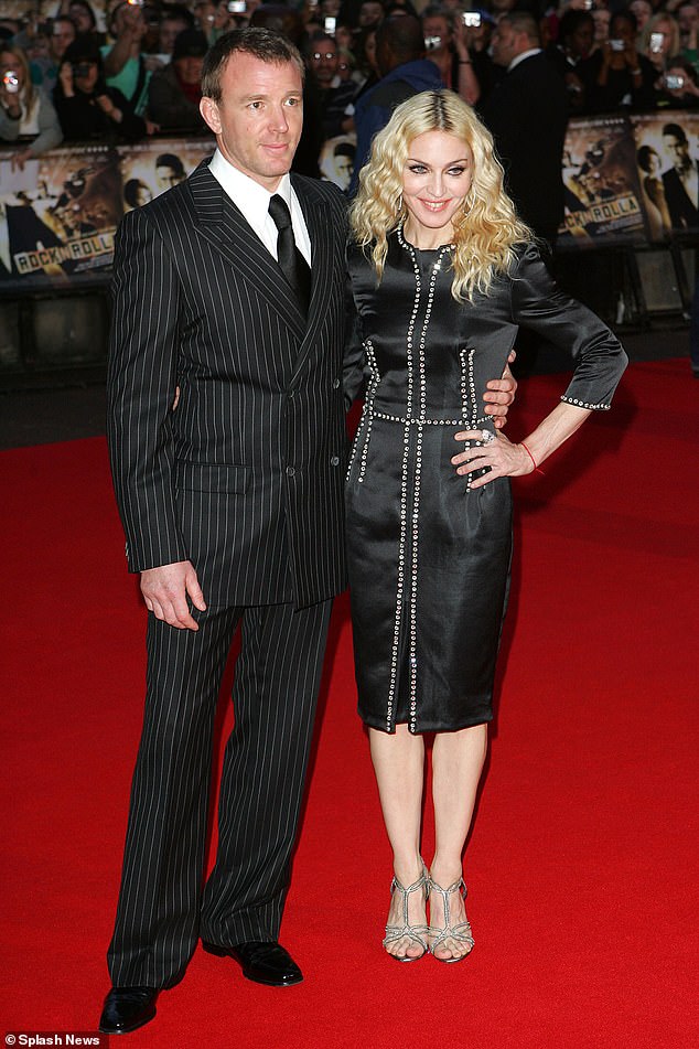 Madonna's relationship with British director Guy Ritchie led to the birth of her second son, Rocco, in 2000. After divorcing Ritchie in 2008, Madonna briefly dated model Jesús Luz;  in the photo 2008