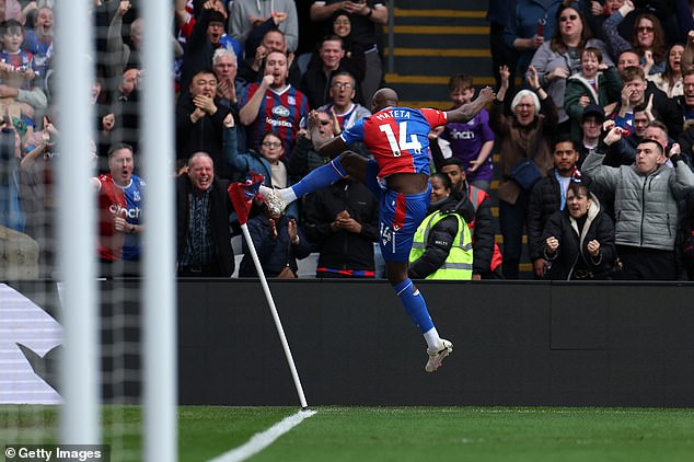 Jean-Philippe Mateta had given Palace the lead just three minutes after a mistake by John Stones.
