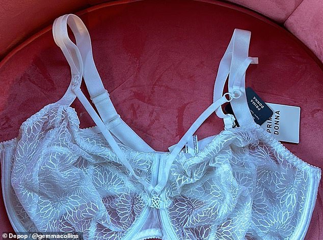 After purchasing the white lace bra new for £107, Gemma first tried to sell it for £80 on Depop, before slashing the price to £56 within days by offering a 30 per cent discount.