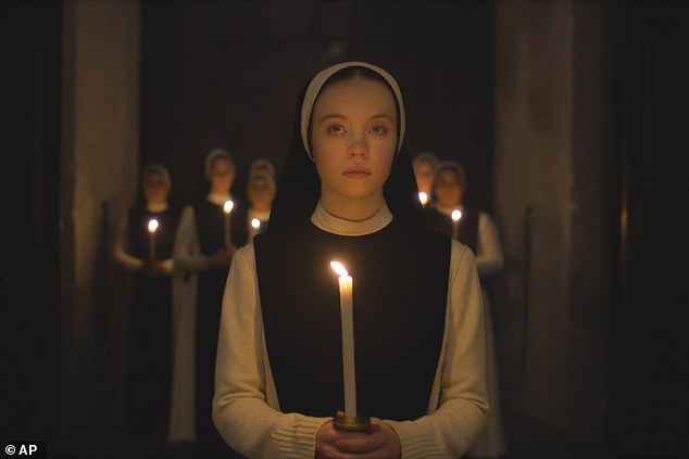 In the horror film Immaculate, released this month, Sweeney plays a pregnant nun.