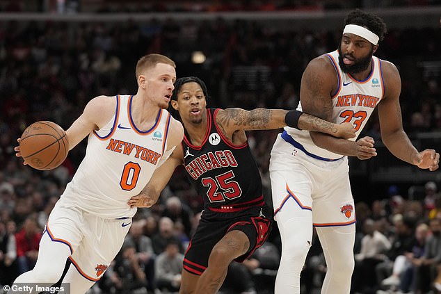 DiVincenzo scored 10 points, his lowest total since Jan. 17, when the Knicks were defeated.