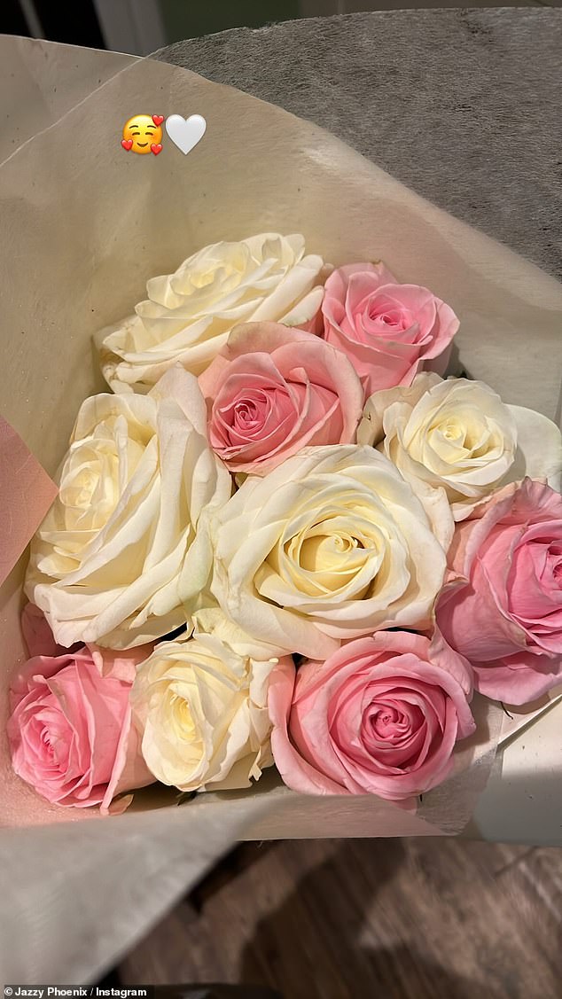 The new couple teased their new relationship in a now-deleted post, after Jazzy took to Instagram on Monday and shared a photo of a bouquet of pink and white flowers.