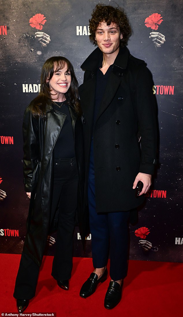 The former couple made their first public appearance together in February at the press night for the play Hadestown at London's Lyric Theater (pictured).
