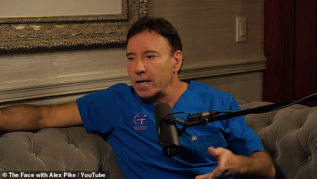 Appearing on The Face with Alex Pike podcast, Dr Garth Fisher (pictured) said social media platforms like Instagram have given people a twisted sense of beauty.
