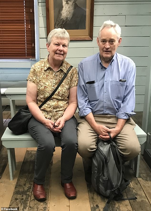 Pastor Ian Wilkinson was the only one to survive the lunch, which claimed the life of his wife Heather Wilkinson, 66.  He spent almost two months in the hospital (the two appear together in the photo).