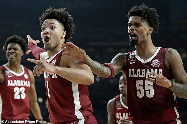 Alabama guard Mark Sears (left) scored 24 points but it wasn't enough for the Tide.