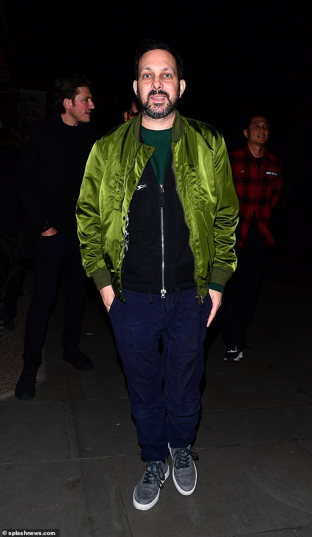 Other guests at the celebrations included magician Dynamo (pictured in a green jacket).