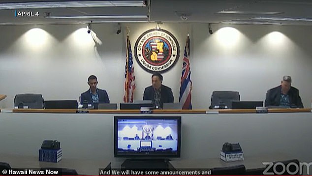 A meeting of the Honolulu Alcoholic Beverage Commission announced his resignation
