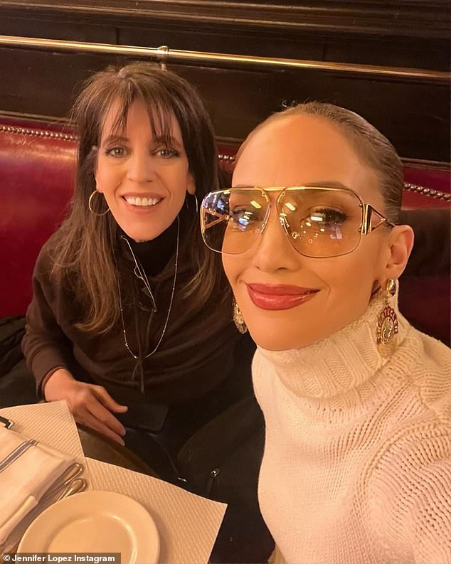 She also added a photo with her film producer friend Elaine Goldsmith-Thomas, while the couple enjoyed a meal at a restaurant.
