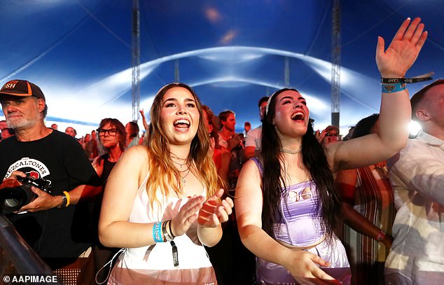 Complaints on the page include fans who have had their credit cards flagged by their banks, while others have had scam alerts set off.  The photo shows the fans of the festival.