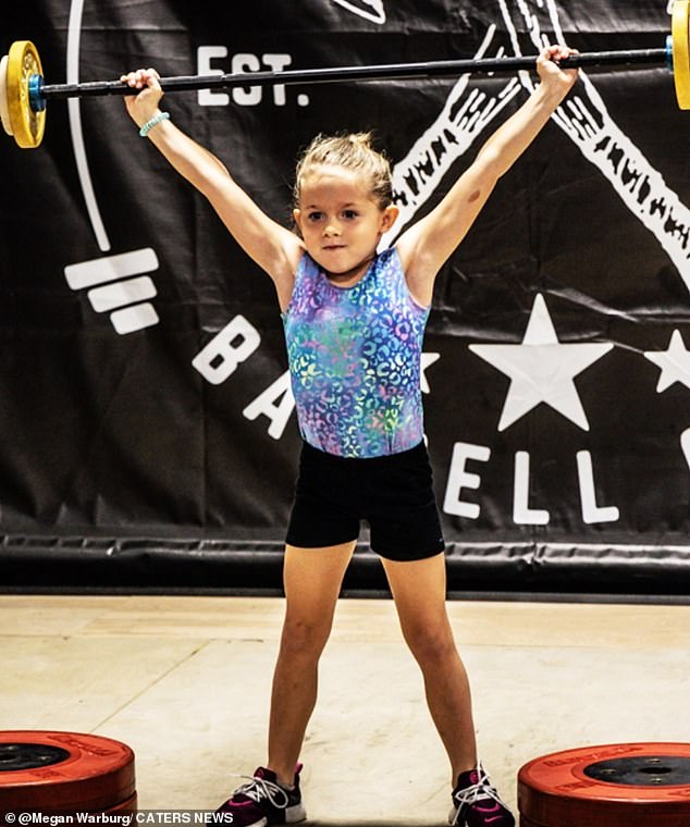 Megan has competed in two weightlifting competitions so far and won gold in both.