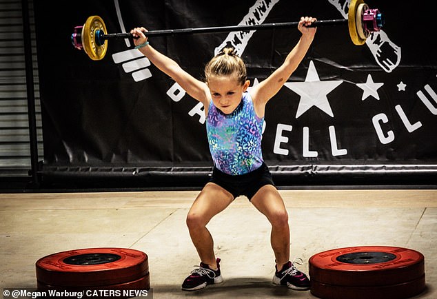 The youngster (pictured) has continued to thrive in the sport under the watchful eye of her mother and coach.