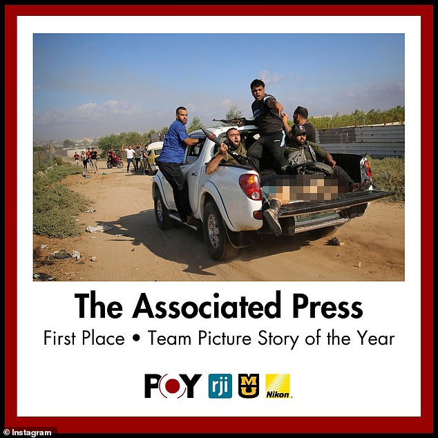 The photo was the centerpiece of a submission for the Team Picture Story of the Year award.
