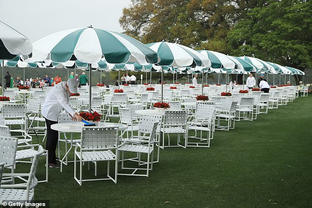 The prestigious package will also offer a private outdoor garden (pictured previous outdoor seating at the Masters)