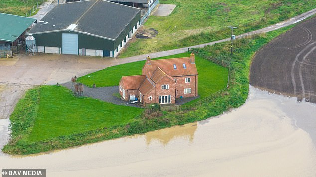 The tenant living in his million-pound home on his farm was forced to evacuate in October due to flooding.