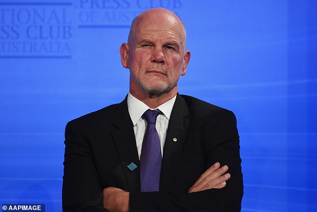 Mostyn praised the work of former Australian Republic Movement president Peter FitzSimmons (pictured), who led the organization between 2015 and 2022.