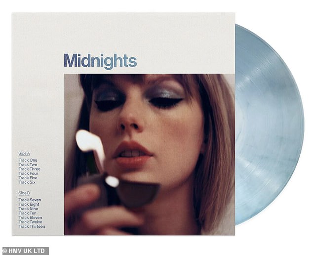 Several different editions of Taylor Swift's Midnights album were released and fans were encouraged to buy four to create a clock face.