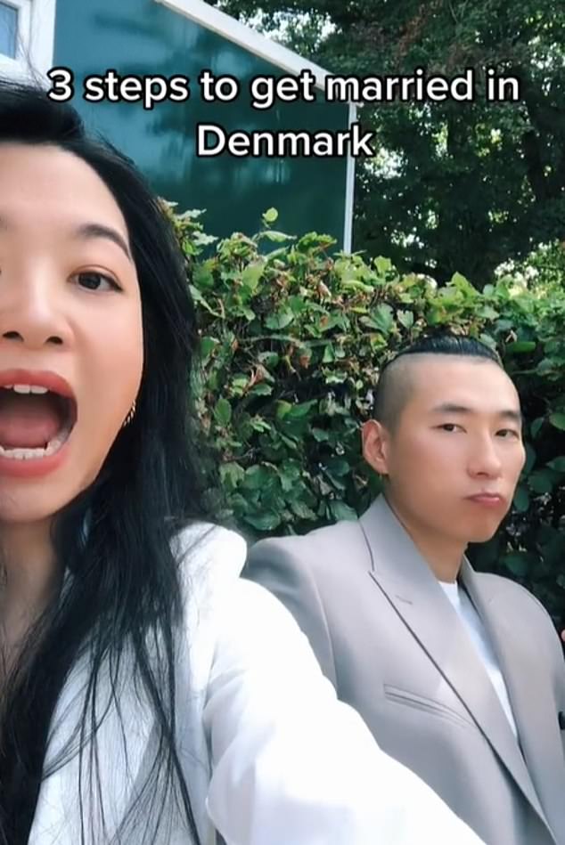 Couples took to TikTok to share reasons for getting married in Denmark