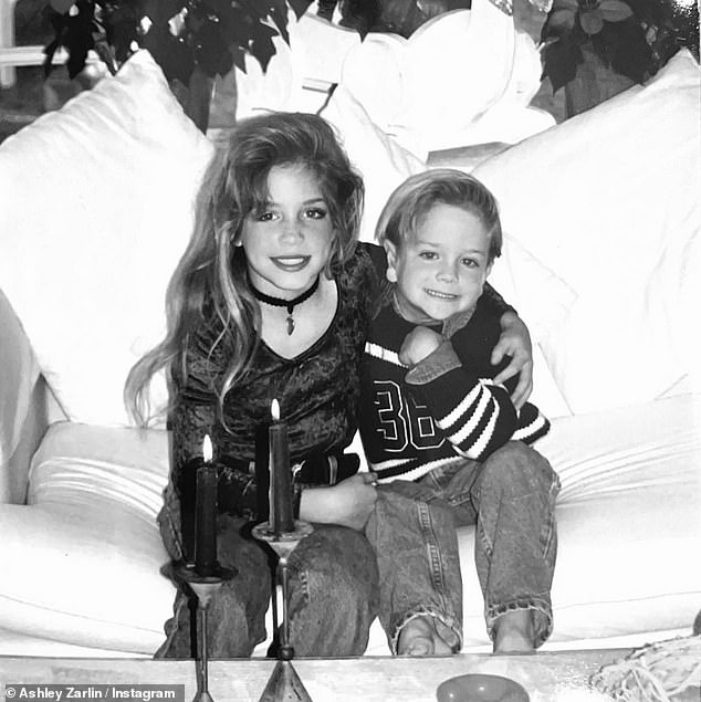 Sharing a carousel of images of her and her brother from their childhood, she added: 