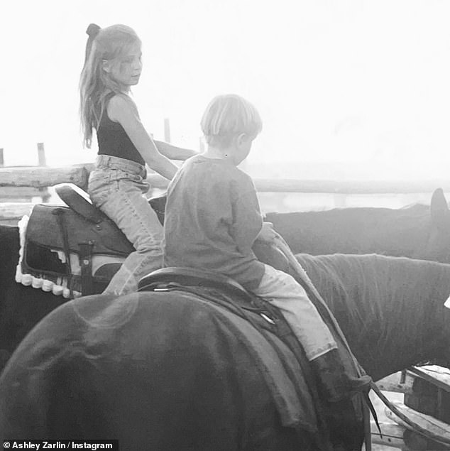 A childhood photo showed the brothers riding horses together.