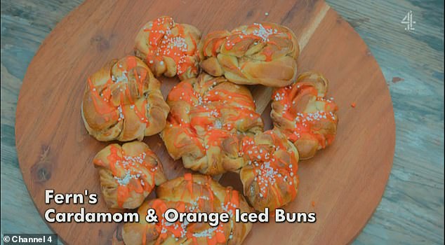 Fern made Swedish-style knotted buns and flavored them with cardamom.
